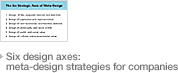 Six design axes:  meta-design strategies for companies
